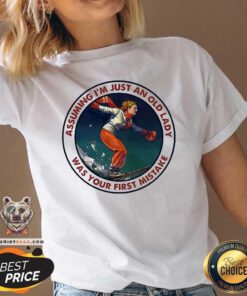 Assuming Snowboarding I’m Just An Old Man Was Your First Mistake V-neck - Design By Teeshirtbear.com
