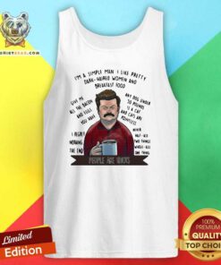 I’m A Simple Man I Like Pretty Dark Haired Women And Breakfast Food Tank Top