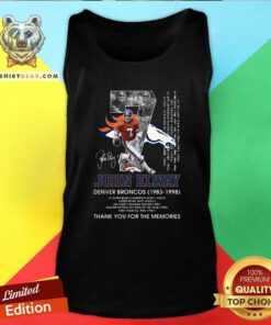 Unhappy 7 John Elway Denver Broncos 1983 1998 Signature Tank Top - Design by Teeshirtbear.com