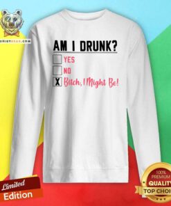 Am I Drunk Yes No Bitch 3 I Might Be Sweatshirt - Design by Teeshirtbear.com