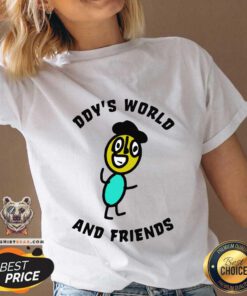 Annoyed Ddys World And 8 Friends V-neck - Design by Teeshirtbear.com