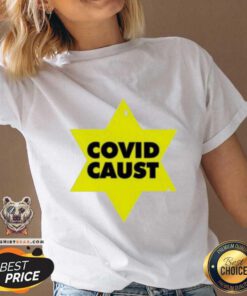 Apprehensive Covid 19 Caust V-neck - Design by Teeshirtbear.com