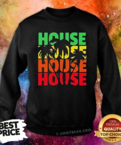 Awesome House Music Beach Palm Tree Sweatshirt