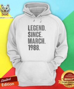 Awesome Legend Since March 1988 Hoodie - Design by Teeshirtbear.com