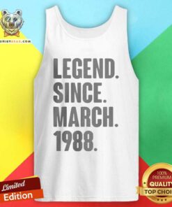 Awesome Legend Since March 1988 Tank Top - Design by Teeshirtbear.com