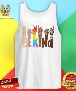 Be Kind 2 Hands LGBT Tank Top - Design by Teeshirtbear.com