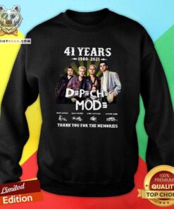 Colorful 41 Years 1980 2021 Depeche Mode Signature Sweatshirt - Design by Teeshirtbear.com
