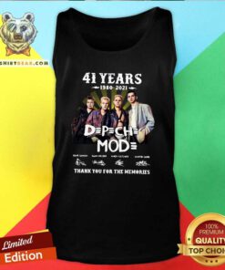 Colorful 41 Years 1980 2021 Depeche Mode Signature Tank Top - Design by Teeshirtbear.com