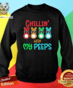 Colorful Chillin With My Peeps Bunny Easter Day Sweatshirt - Design by Teeshirtbear.com