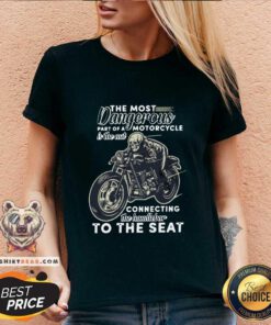 Cool The Most Dangerous Motorcycle Skull V-neck