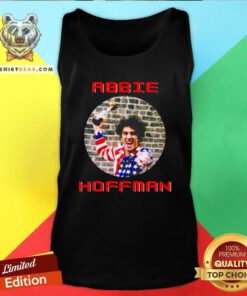 Cute Abbie Hoffman In His 9 American Flag Tank Top - Design by Teeshirtbear.com