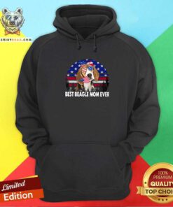 Cute Best Beagle Mom Ever American Flag Vintage Hoodie - Design by Teeshirtbear.com