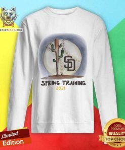 Cute Infant San Diego Padres Tiny Turnip Spring Training Sweatshirt - Design by Teeshirtbear.com