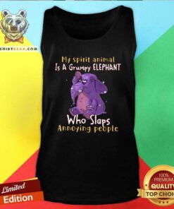 Cute My Spirit Animal Is A Grumpy Elephant Tank Top