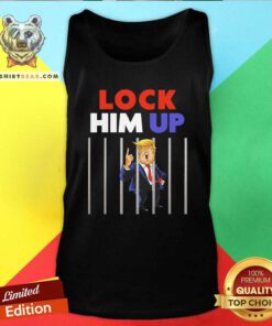 Funny Anti Trump 3 Lock Him Up Tank Top - Design by Teeshirtbear.com