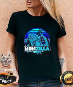Funny Godzilla Momzilla V-neck