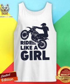 Funny Motocross Ride 9 Like A Girl Tank Top - Design by Teeshirtbear.com