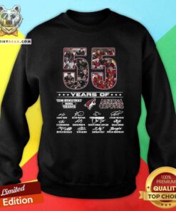 Good 55 Years Of The Greatest Nhl Teams Arizona Coyotes Signatures Sweatshirt - Design by Teeshirtbear.com