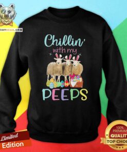 Good Chillin With My Peeps Sheep Bunny Happy Easter Day Sweatshirt - Design by Teeshirtbear.com