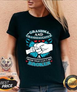 Good Grandma And Granddaughter A Bond That Can Not Be Broken V-neck