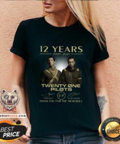 Hot 12 Years 2009 2021 Twenty One Pilots Signatures V-neck