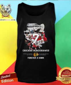 Hot 7 Chicago Blackhawks Forever A Hawk Tank Top - Design by Teeshirtbear.com