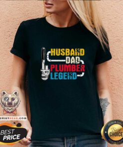 Hot Husband Dad Plumber Legend 2021 V-neck
