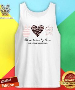 Hot Peace Love Three Twenty One World Down Syndrome Day Tank Top