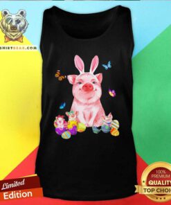 Lovely Baby Pigs And Rabbit Easter Tank Top - Design by Teeshirtbear.com