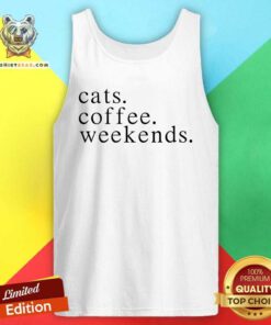 Lovely Cats Coffee Weekends Tank Top