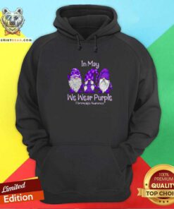 Lovely Gnomes In May Wear Purple Fibromyalgia Awareness Hoodie