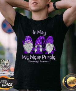 Lovely Gnomes In May Wear Purple Fibromyalgia Awareness Shirt