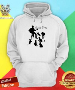 Lovely Man Play Guitar And Cat Cash Crew Hoodie