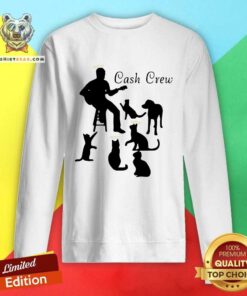 Lovely Man Play Guitar And Cat Cash Crew Sweatshirt