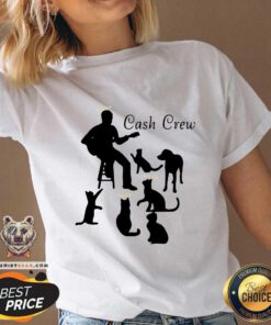 Lovely Man Play Guitar And Cat Cash Crew V-neck
