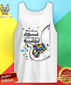 Lovely What Makes You Different Elephant Autism Tank Top