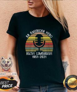 Nice An American Hero Rush Limbaugh Micro Vintage V-neck