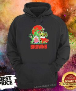 Nice Baby Yoda And Gnomes St Patricks Day Cleveland Browns 2021 Hoodie