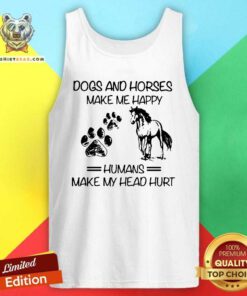 Nice DOGS AND HORSES Premium Fit Ladies Tee Tank Top