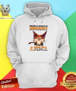 People Should Seriously Stop 1 Expecting Normal From Me Cat Hoodie - Design by Teeshirtbear.com