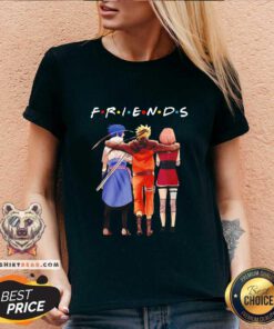 Perfect 3 Friends Sasuke Naruto And Sakura V-neck - Design by Teeshirtbear.com