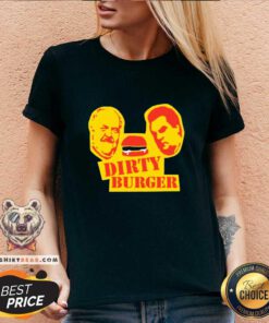 Premium Dirty Burger V-neck - Design by Teeshirtbear.com