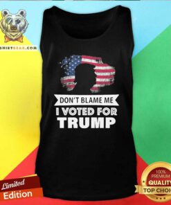 Premium Do Not Blame Me I Voted For Trump American Flag 2024 Tank Top - Design by Teeshirtbear.com