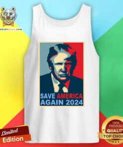 Premium Donald Trump Save America Again 2024 Tank Top - Design by Teeshirtbear.com