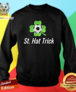 Premium Irish Soccer St Hat Trick Sweatshirt - Design by Teeshirtbear.com
