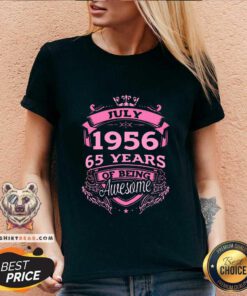 Premium July 1956 65 Years Of Being Awesome V-neck