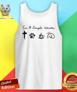 Pretty A Simple Womans Love Jesus Dog Coffee Stethoscope Tank Top