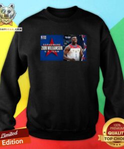 Pretty Sophomore Zion Williamson US Team Sweatshirt - Design by Teeshirtbear.com