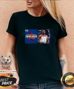 Pretty Sophomore Zion Williamson US Team V-neck - Design by Teeshirtbear.com