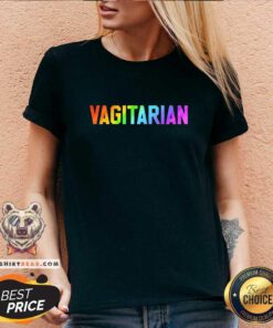 Pretty Vagitarian V-neck - Design by Teeshirtbear.com